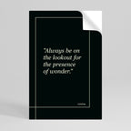 WONDERS UNVEILED Selbstklebendes Poster - Hochformat