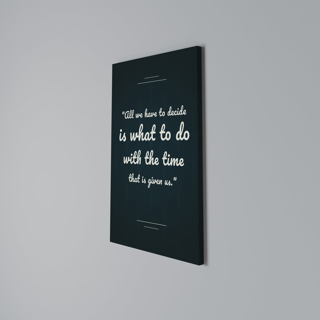 DECISIONS IN MOMENTS Vertical Canvas Print