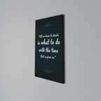 DECISIONS IN MOMENTS Vertical Canvas Print