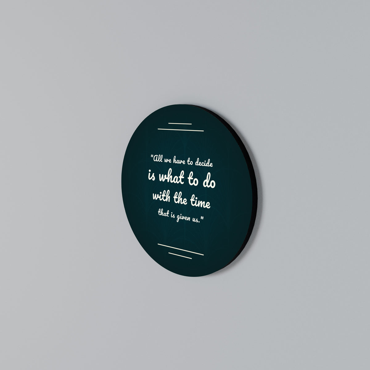 DECISIONS IN MOMENTS Round Wall Art