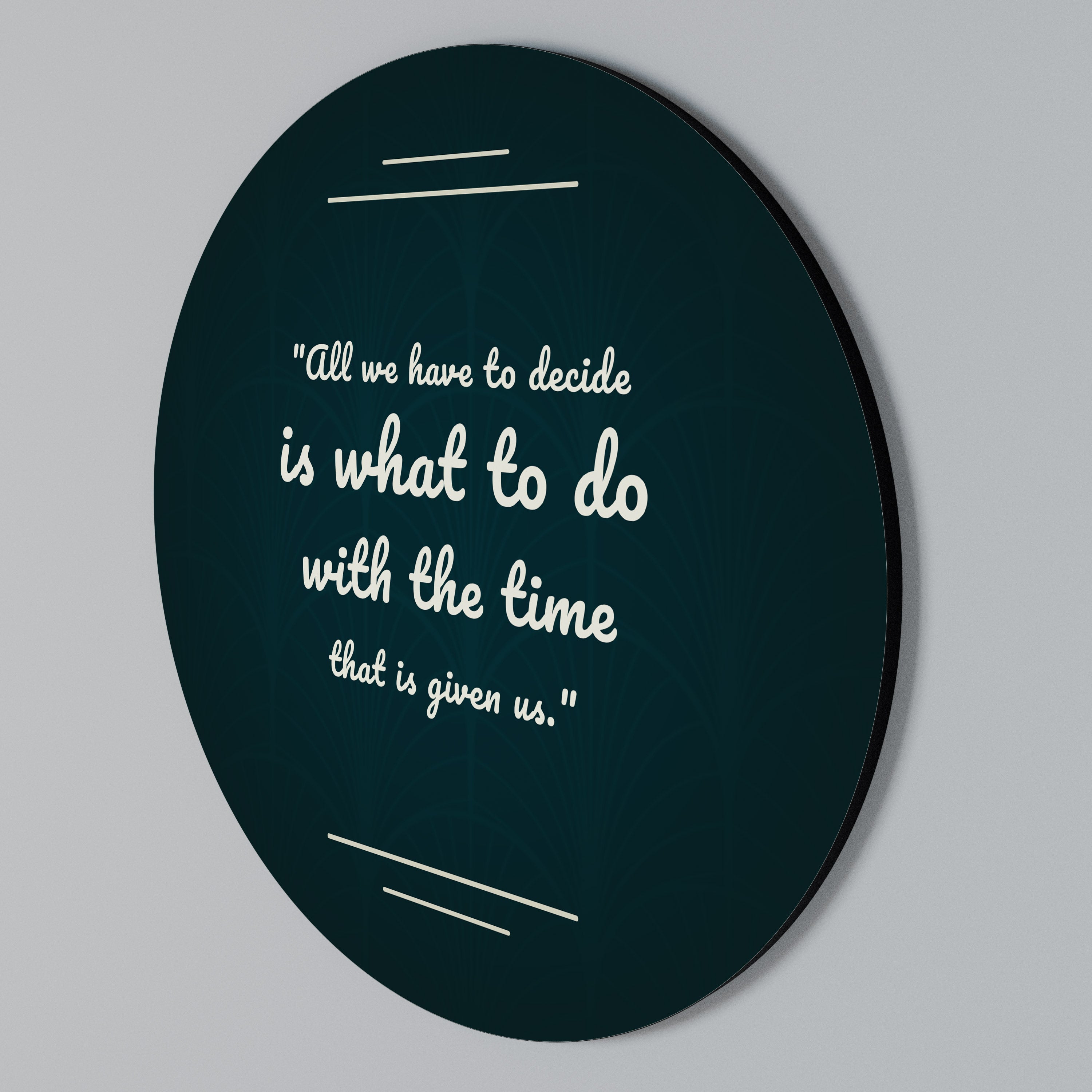 DECISIONS IN MOMENTS Rundes Wandbild