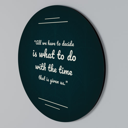 DECISIONS IN MOMENTS Rundes Wandbild