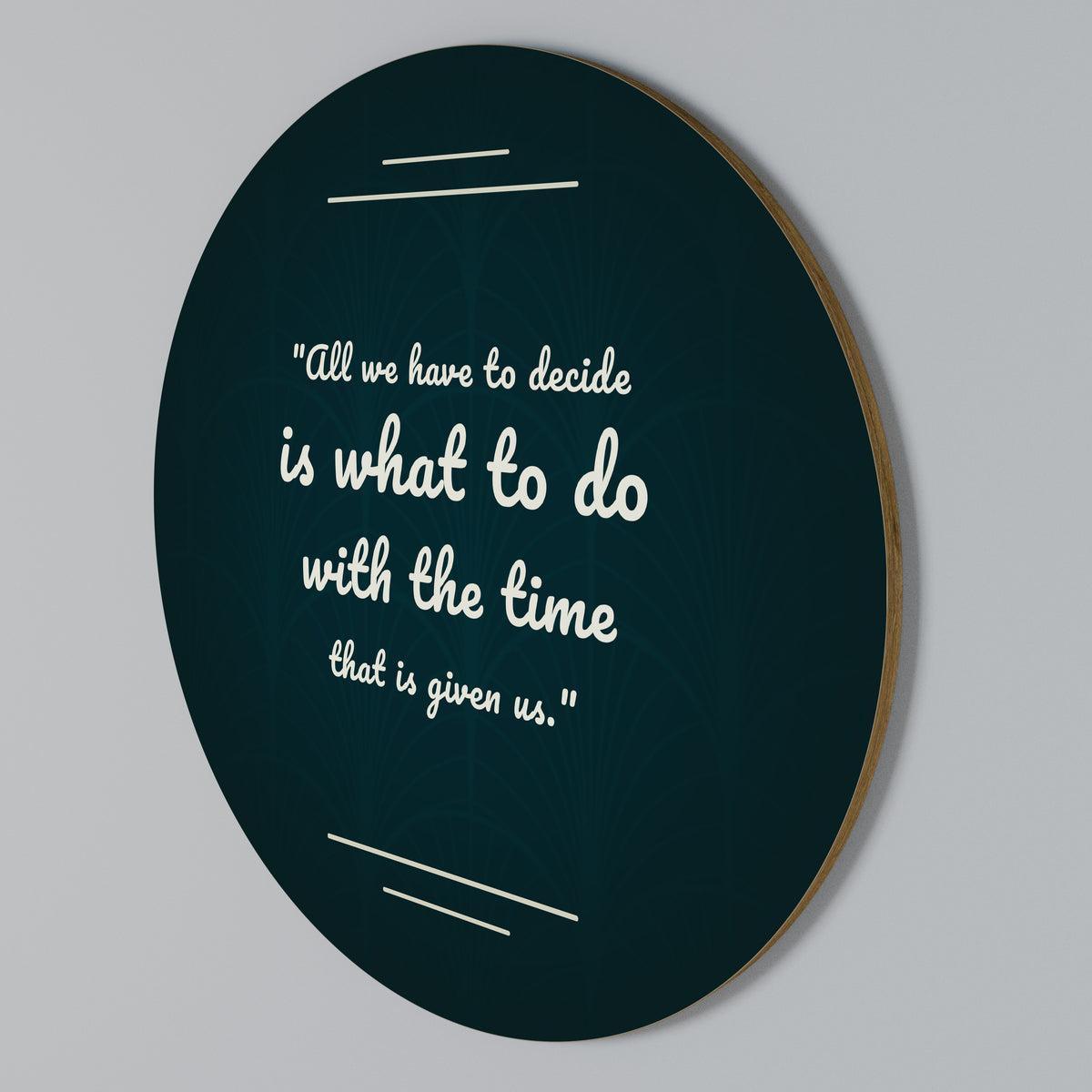 DECISIONS IN MOMENTS Rundes Wandbild