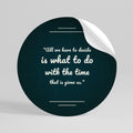DECISIONS IN MOMENTS Runder Wandsticker zum Abziehen und Aufkleben