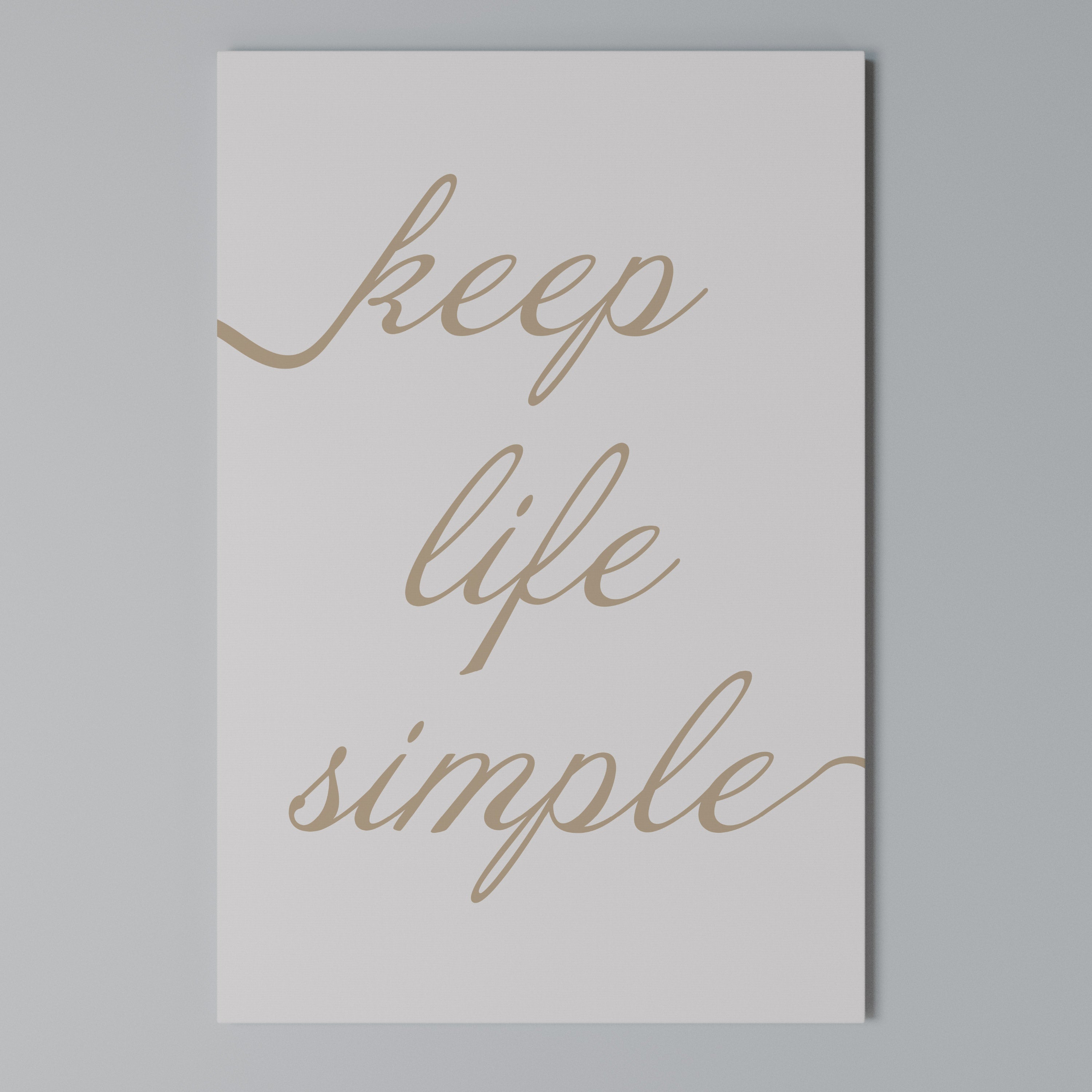 MINIMALIST MANTRA Vertical Canvas Print