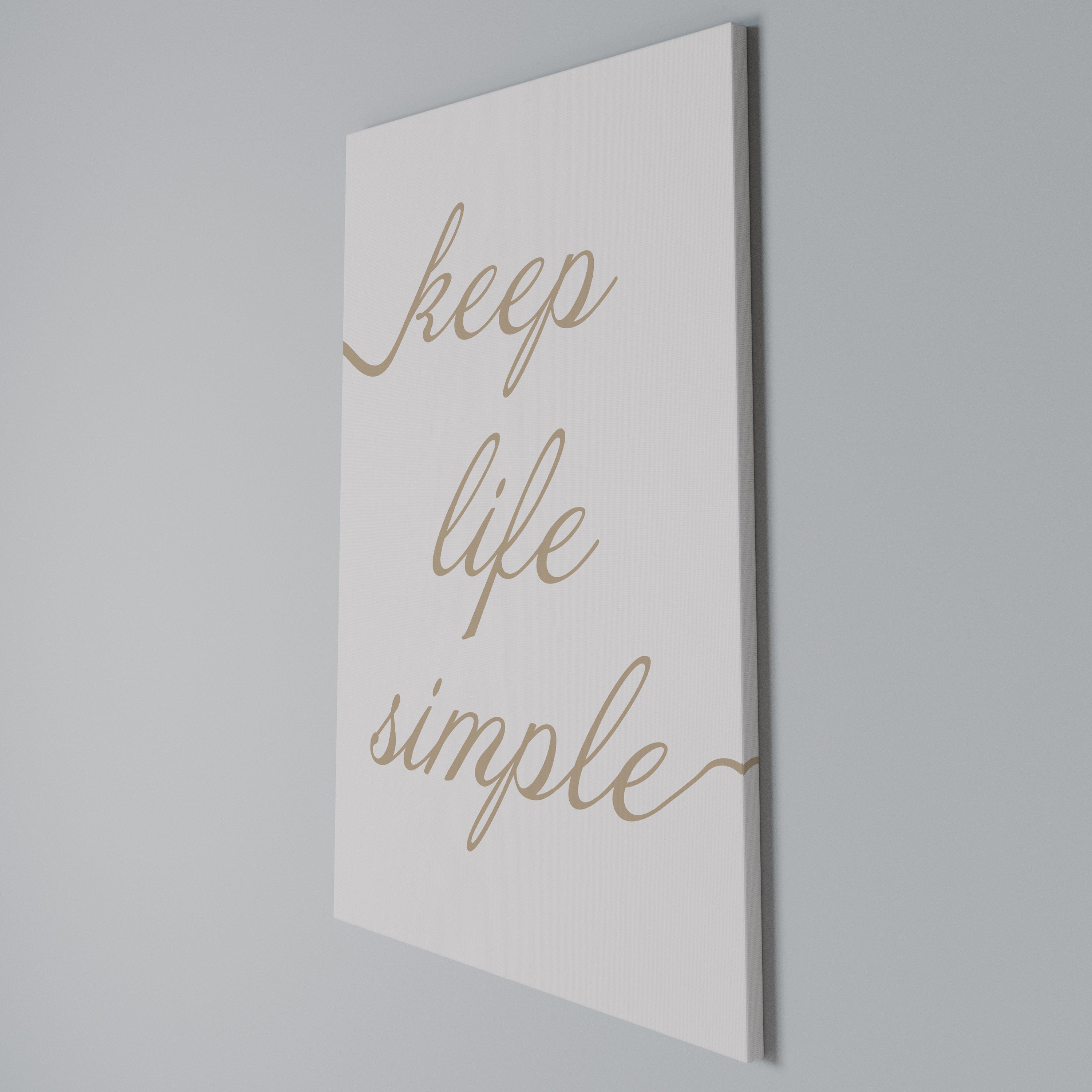 MINIMALIST MANTRA Vertical Canvas Print