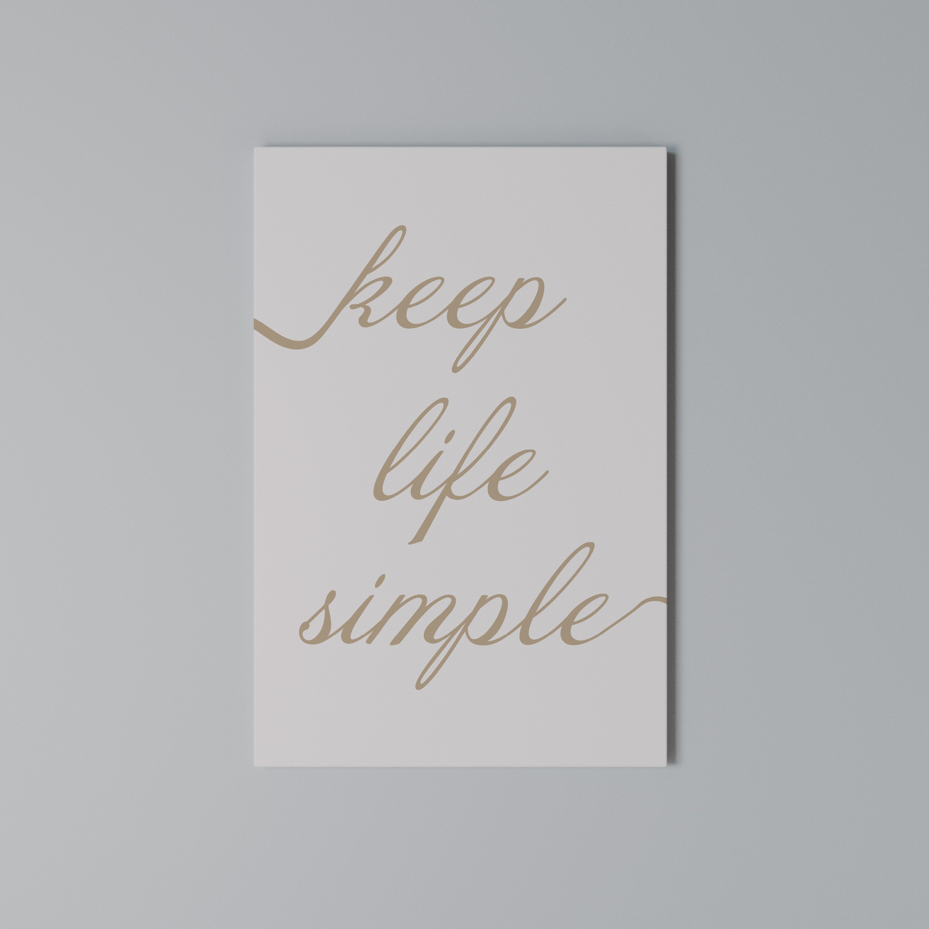 MINIMALIST MANTRA Vertical Canvas Print