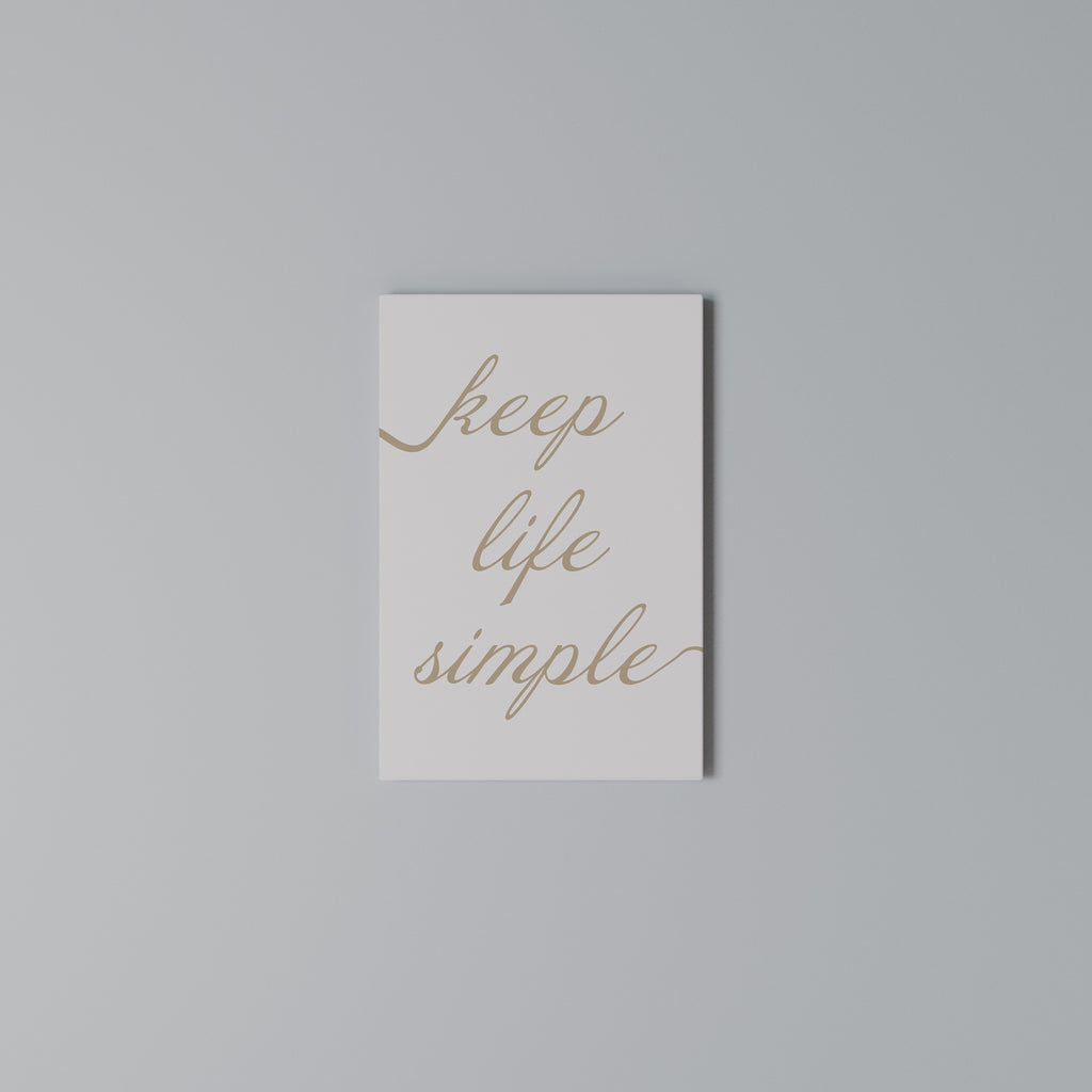 MINIMALIST MANTRA Vertical Canvas Print