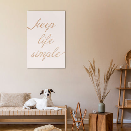 MINIMALIST MANTRA Vertical Canvas Print