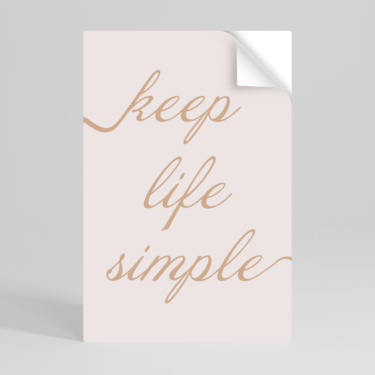 MINIMALIST MANTRA Selbstklebendes Poster - Hochformat