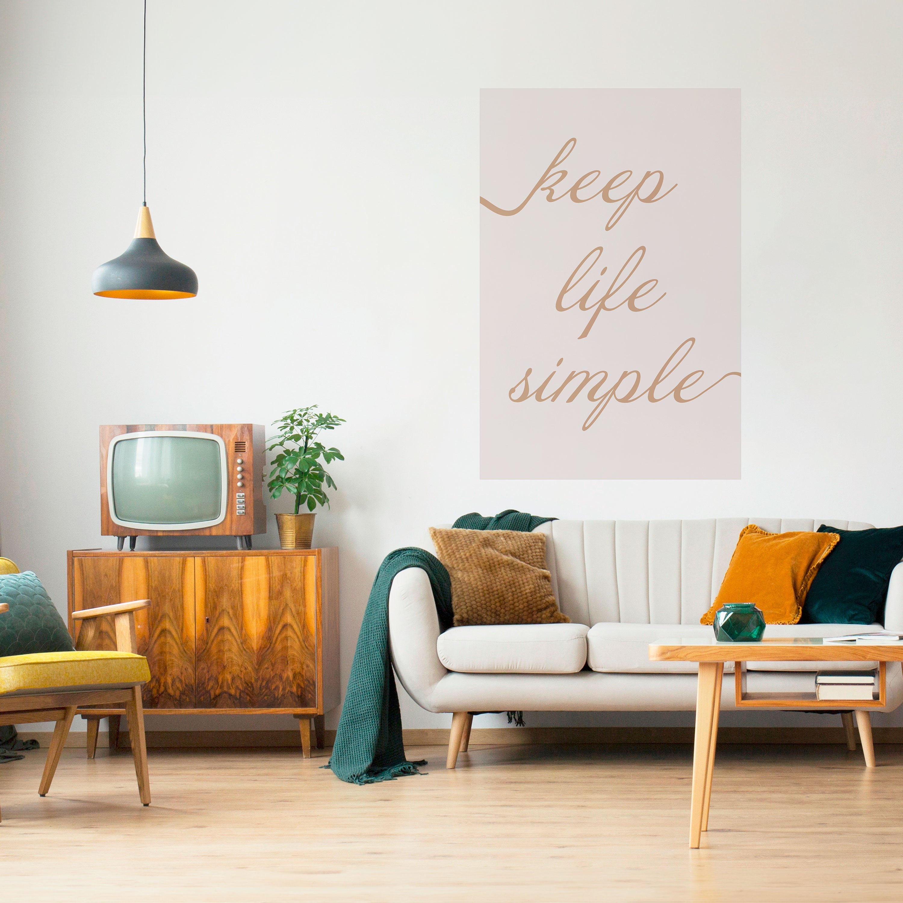 MINIMALIST MANTRA Vertikales Poster zum Abziehen und Aufkleben