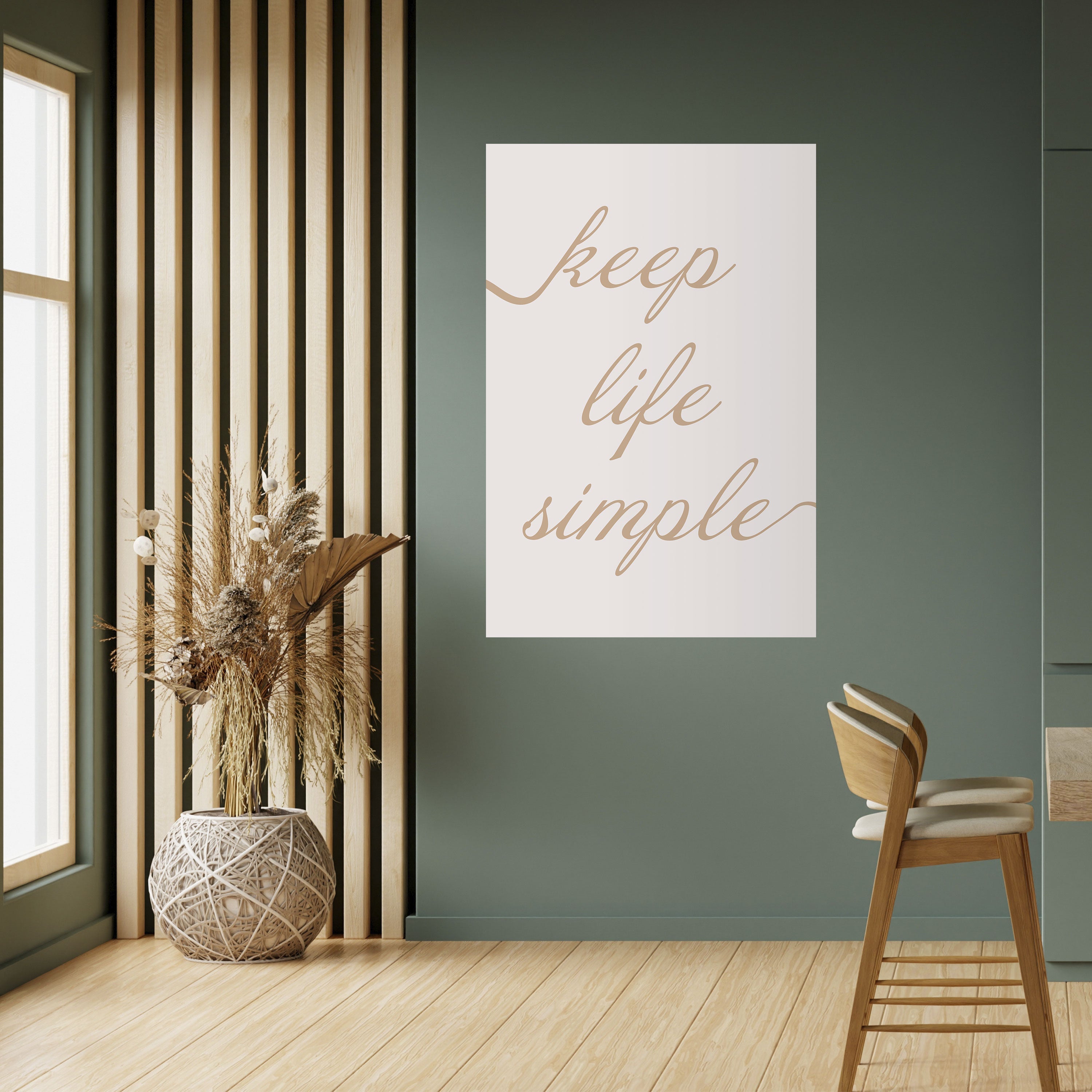 MINIMALIST MANTRA Vertikales Poster zum Abziehen und Aufkleben
