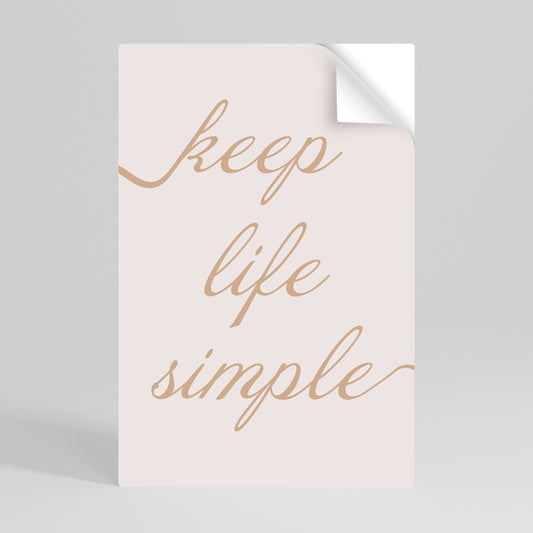 MINIMALIST MANTRA Selbstklebendes Poster - Hochformat