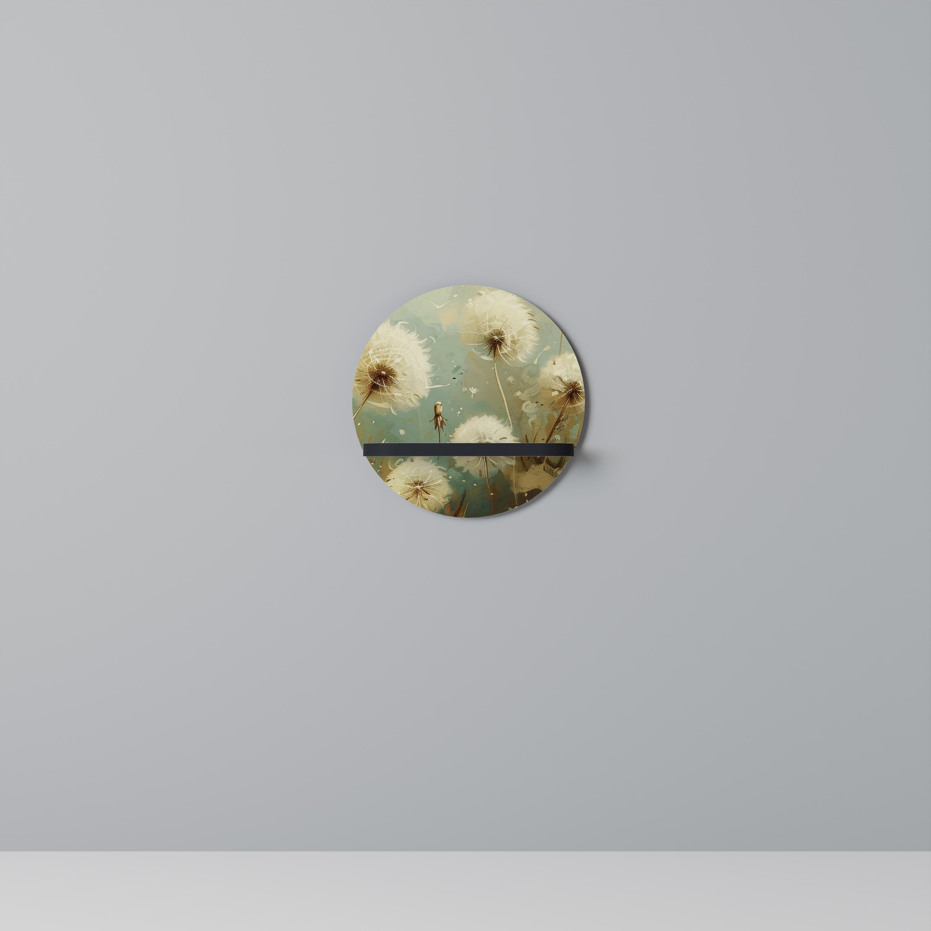 DREAMY MEADOW Rundes Kunstregal in Schwarz