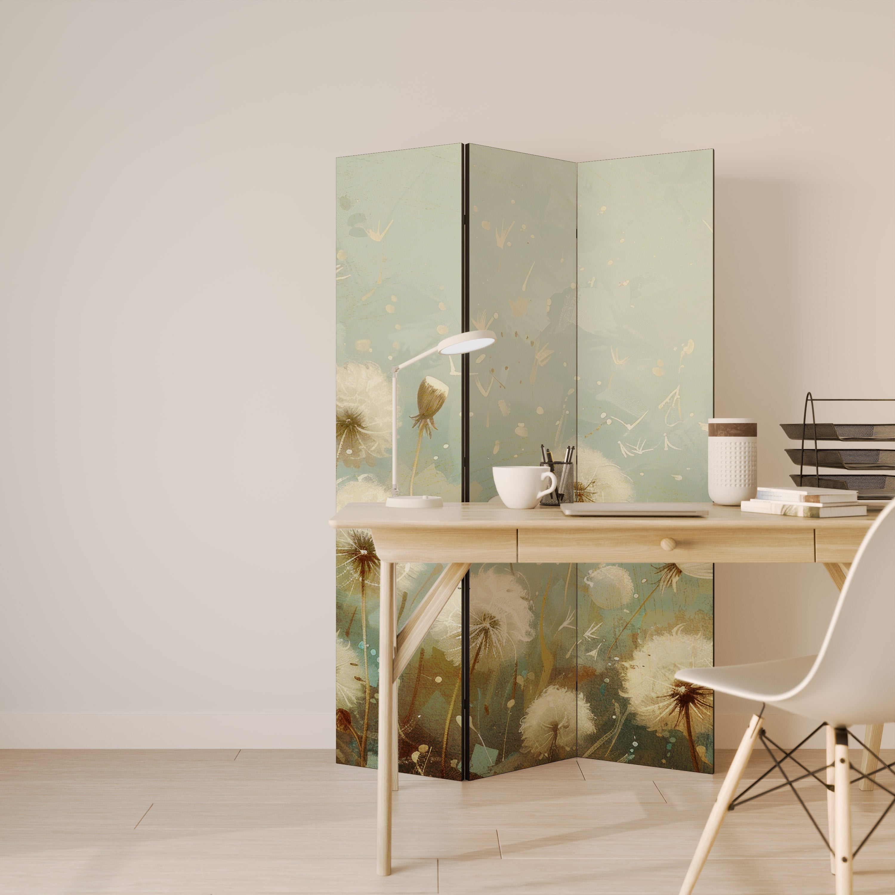 DREAMY MEADOW Dekorativer 3-teiliger Raumteiler