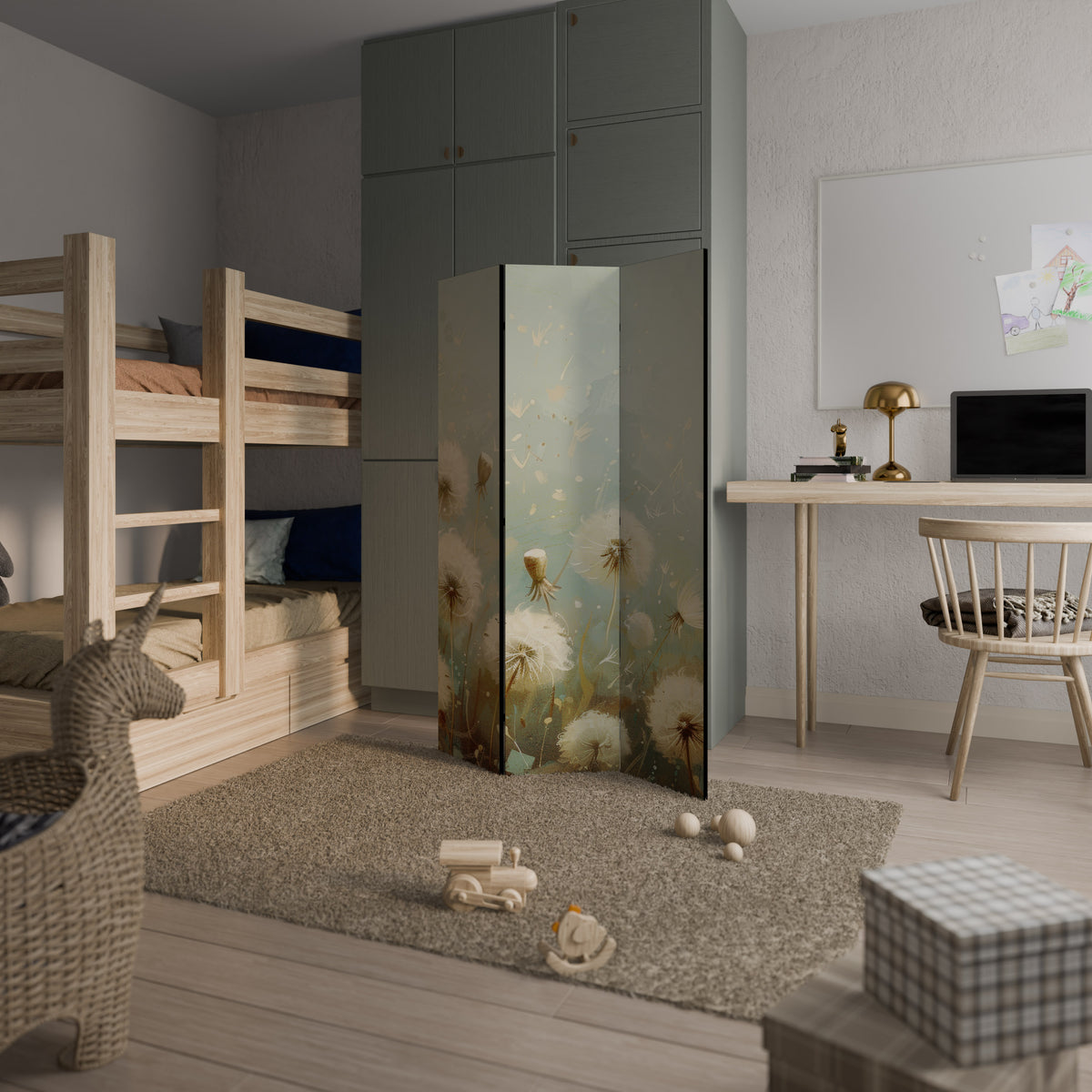 DREAMY MEADOW 3-teiliger Paravent