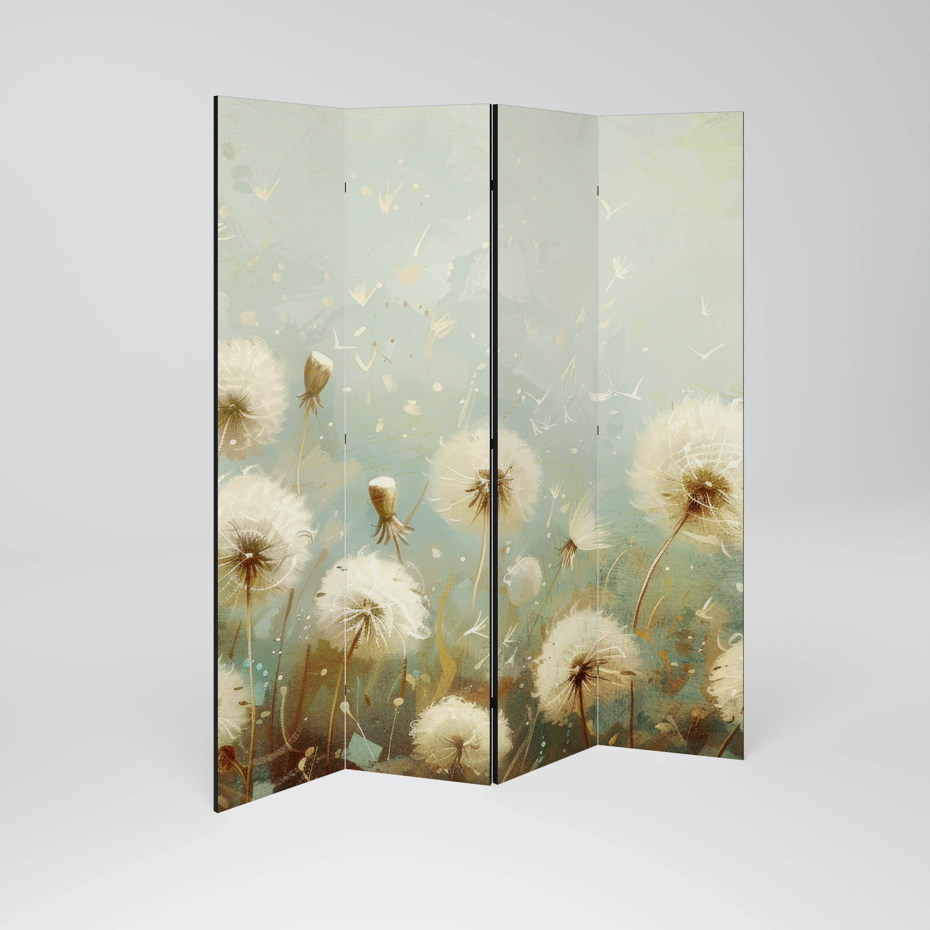 DREAMY MEADOW Dekorativer 4-teiliger Raumteiler