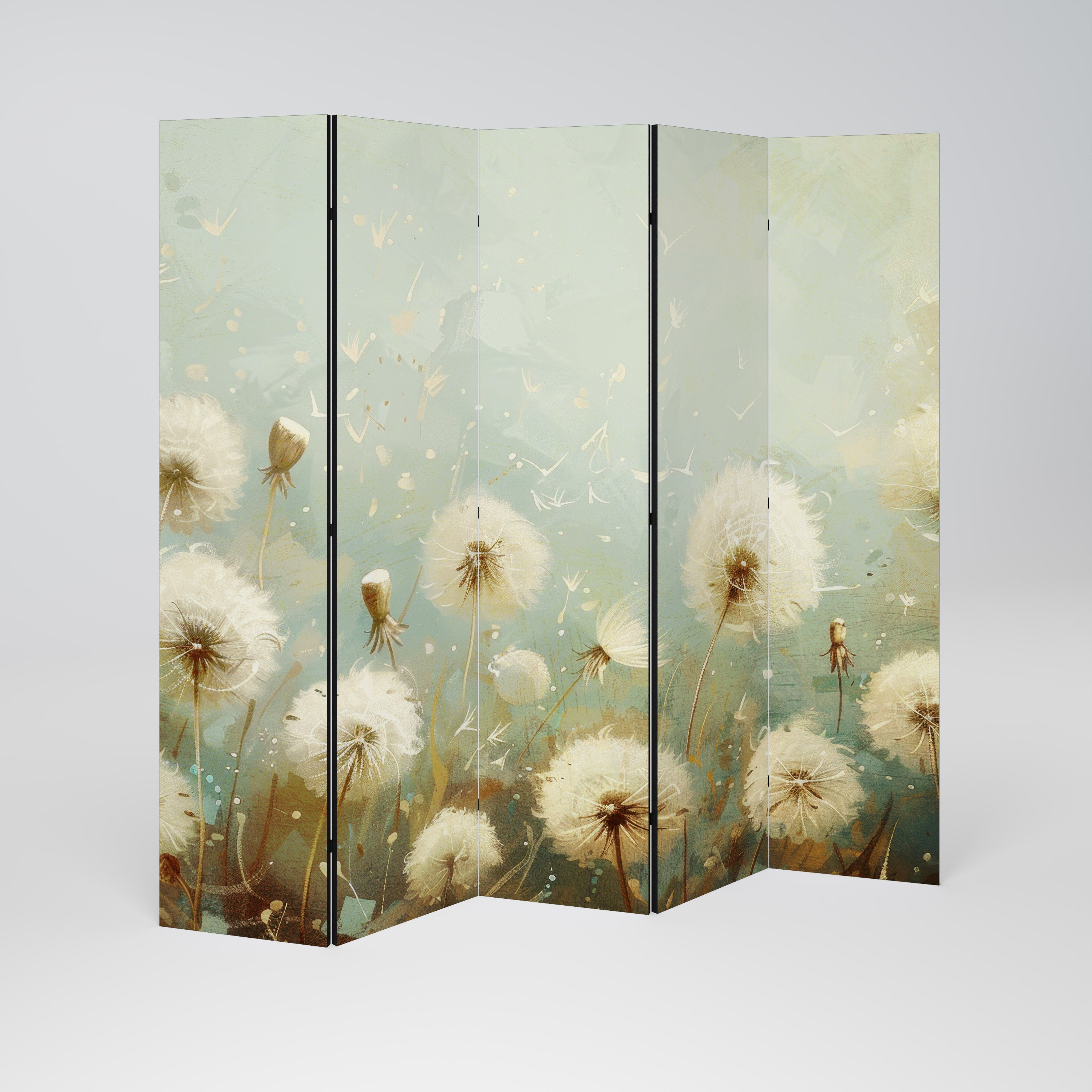 DREAMY MEADOW Dekorativer 5-teiliger Raumteiler