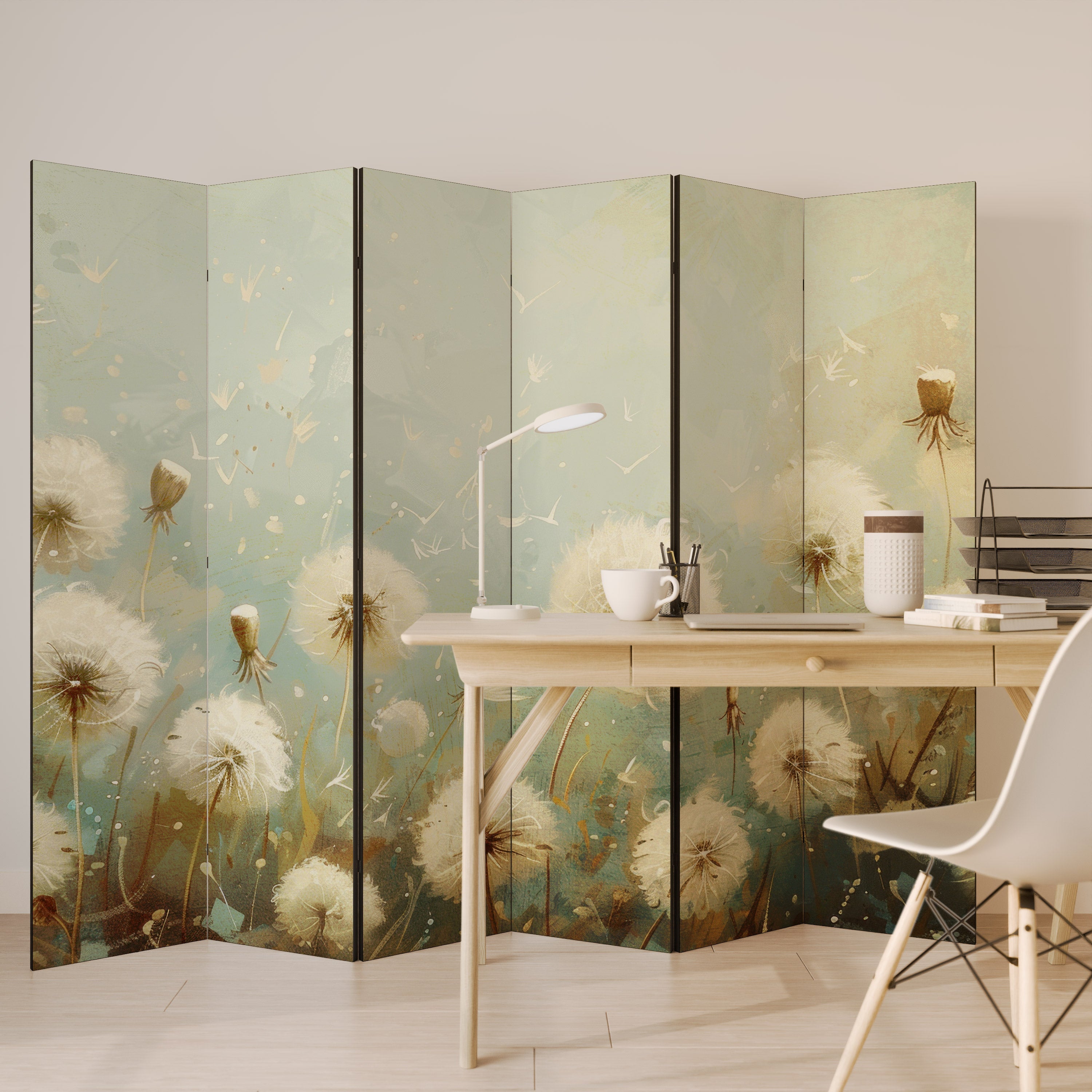 DREAMY MEADOW Dekorativer 6-teiliger Raumteiler