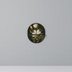 FLORAL NOIR Ovales Kunstregal in Schwarz