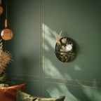 FLORAL NOIR Ovales Kunstregal in Schwarz