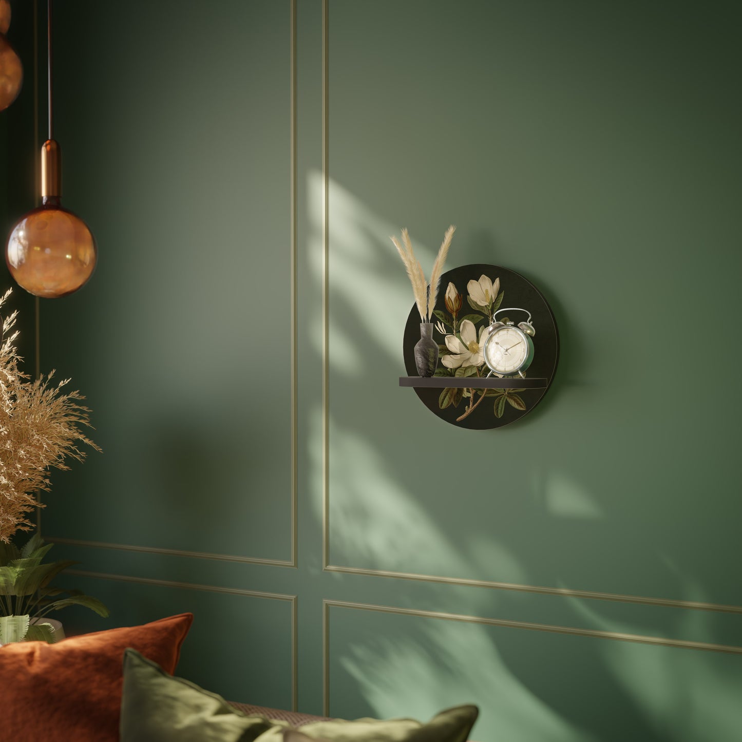 FLORAL NOIR Dekoratives Wandregal