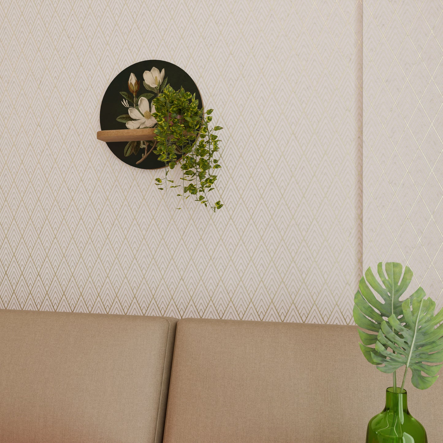 FLORAL NOIR Dekoratives Wandregal