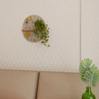 MORNING GLADE Ovales Kunstregal in Eiche-Optik