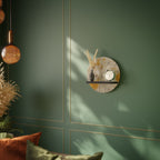 MORNING GLADE Rundes Kunstregal in Schwarz