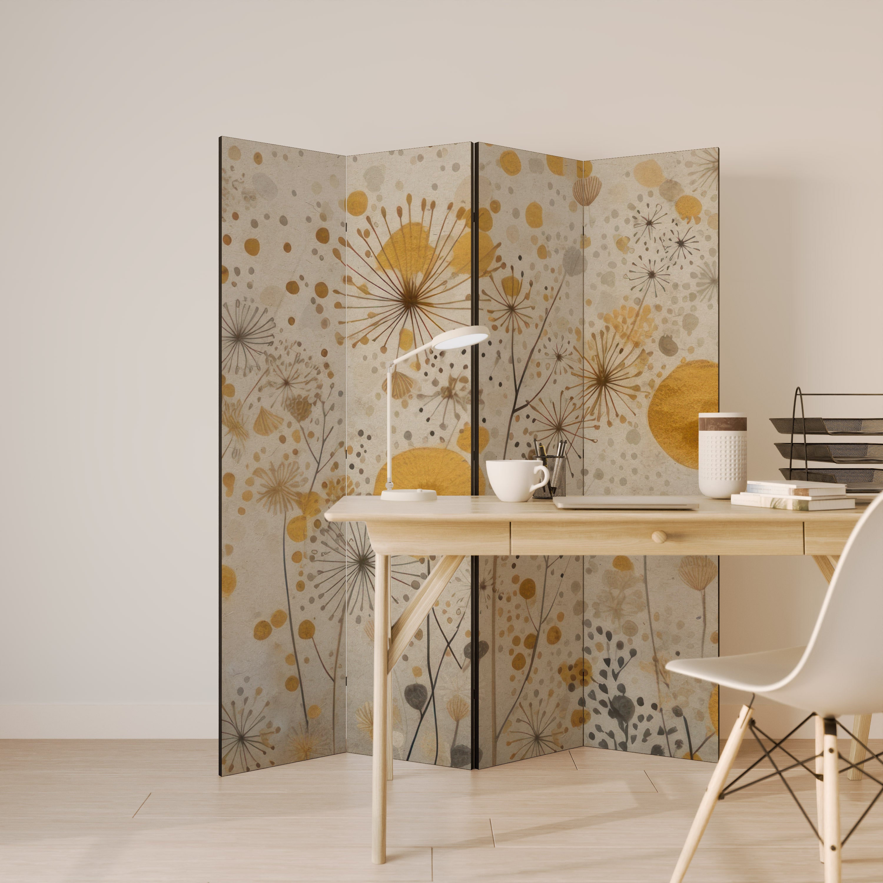 MORNING GLADE 4-Panel Room Divider