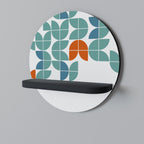 BE THE CHANGE Rundes Kunstregal in Schwarz