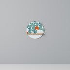 BE THE CHANGE Round Art Shelf In Oak Effect