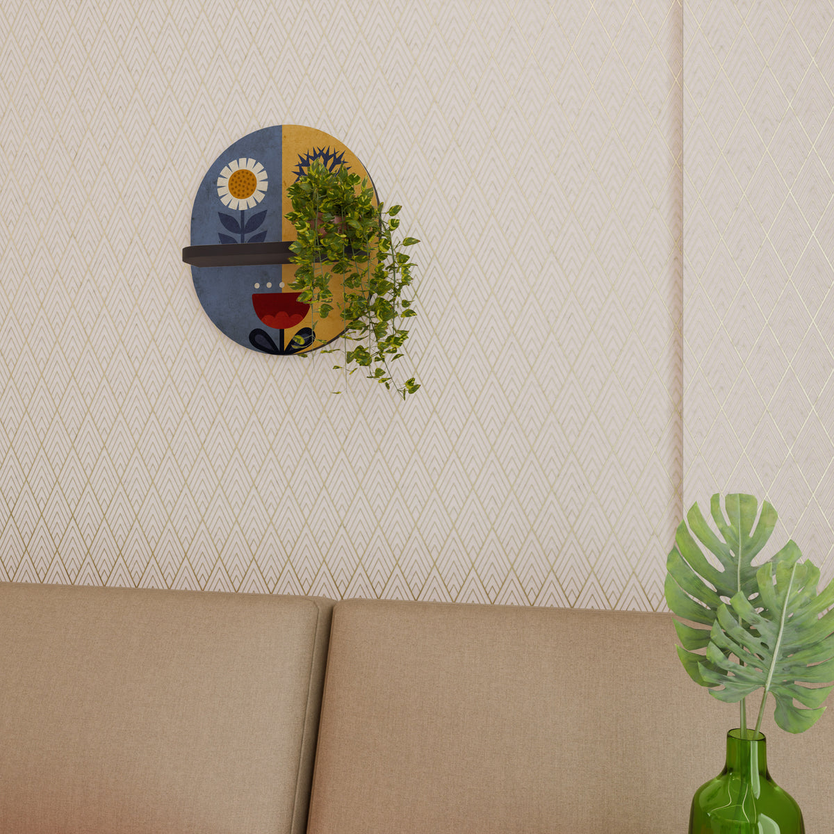 SCANDIC FLORET Dekoratives Wandregal