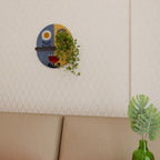 SCANDIC FLORET Ovales Kunstregal in Schwarz