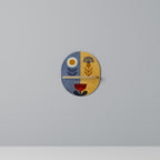 SCANDIC FLORET Ovales Kunstregal in Eiche-Optik