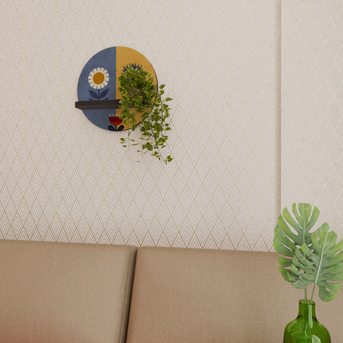 SCANDIC FLORET Dekoratives Wandregal