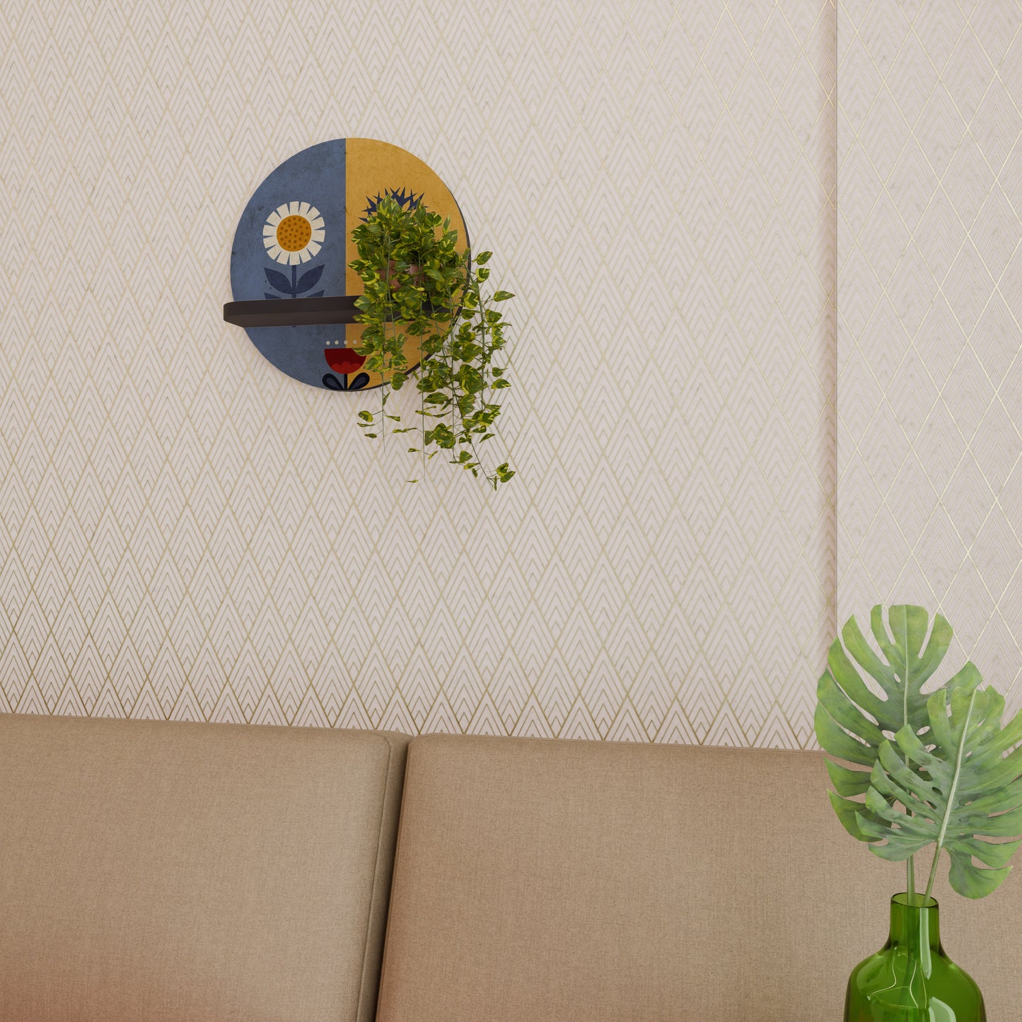 SCANDIC FLORET Dekoratives Wandregal