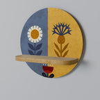 SCANDIC FLORET Rundes Kunstregal in Eiche-Optik