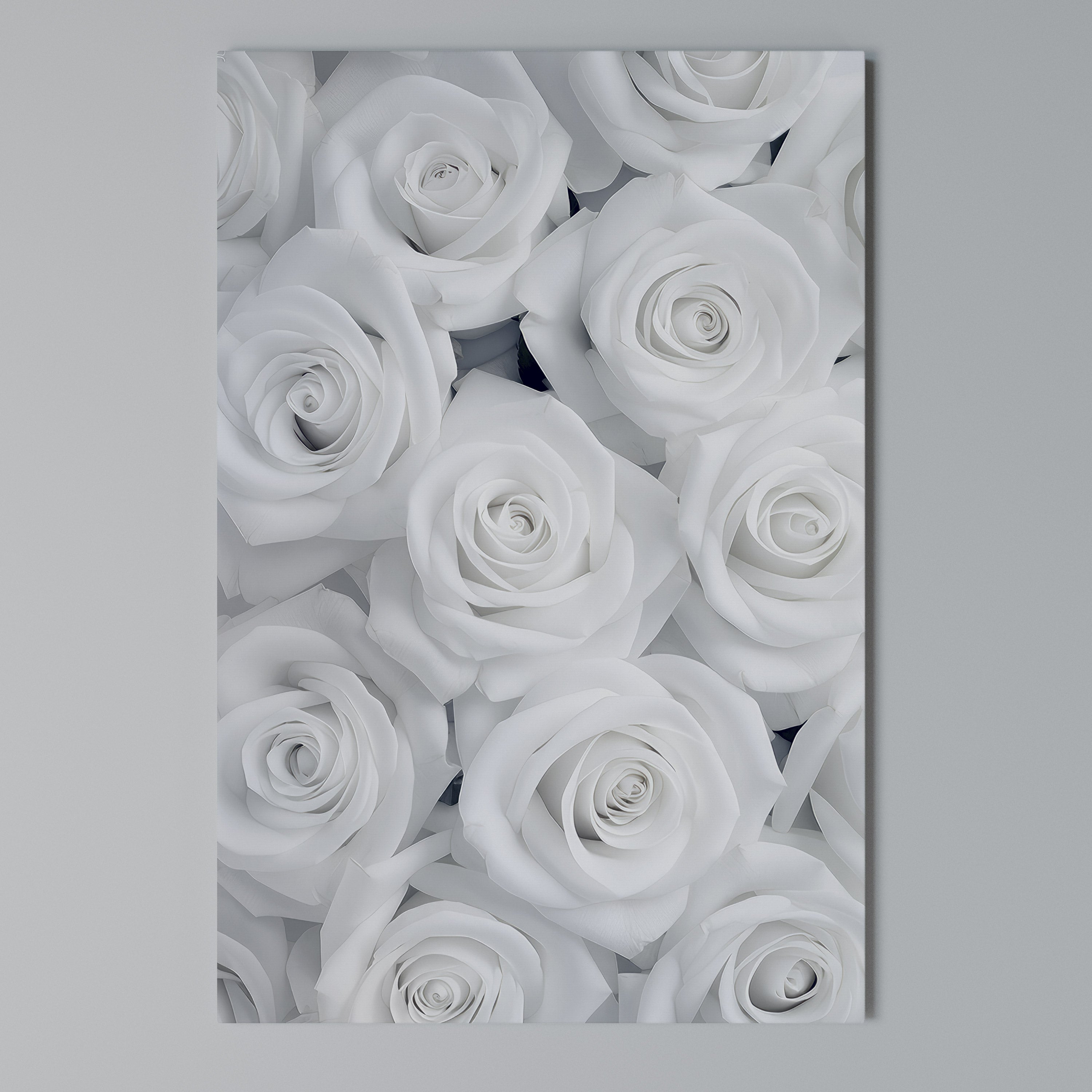 ELEGANCE IN WHITE Vertical Canvas Print