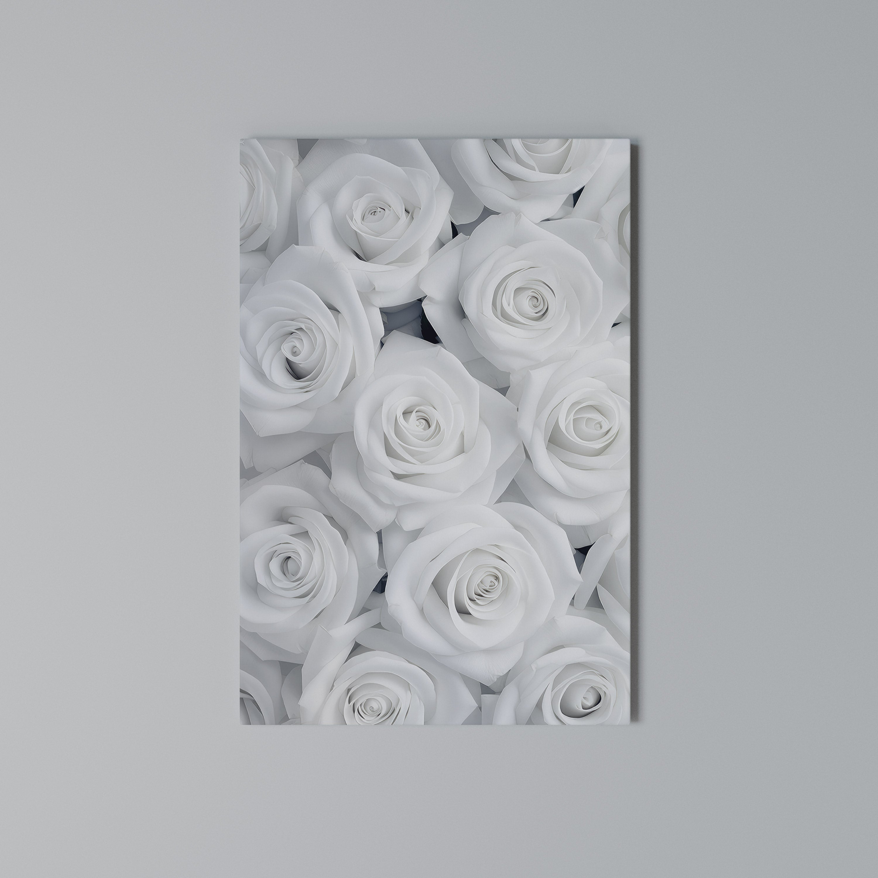 ELEGANCE IN WHITE Vertical Canvas Print