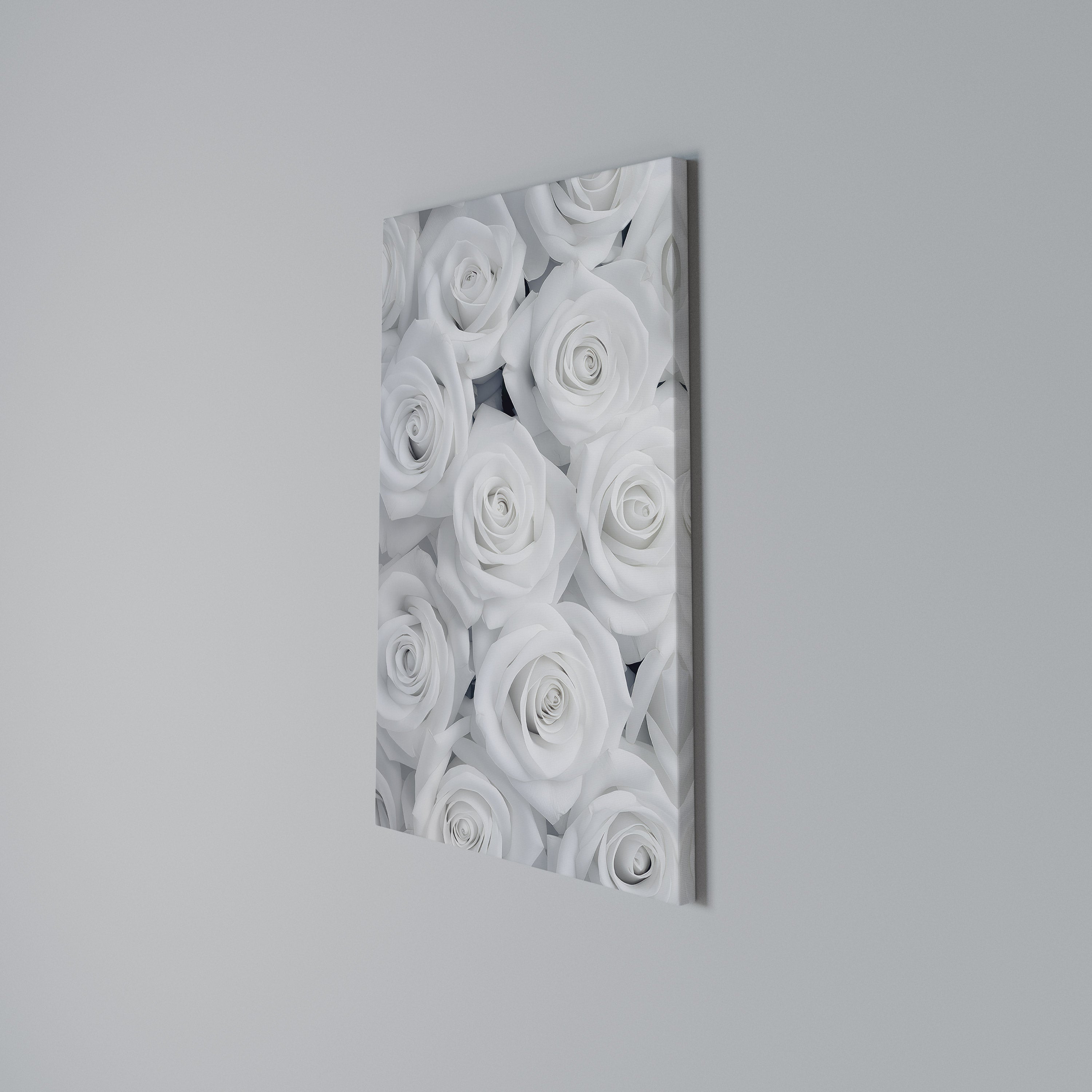ELEGANCE IN WHITE Vertical Canvas Print