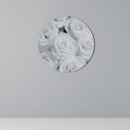 ELEGANCE IN WHITE Runde Wanddekoration Ø 69 cm