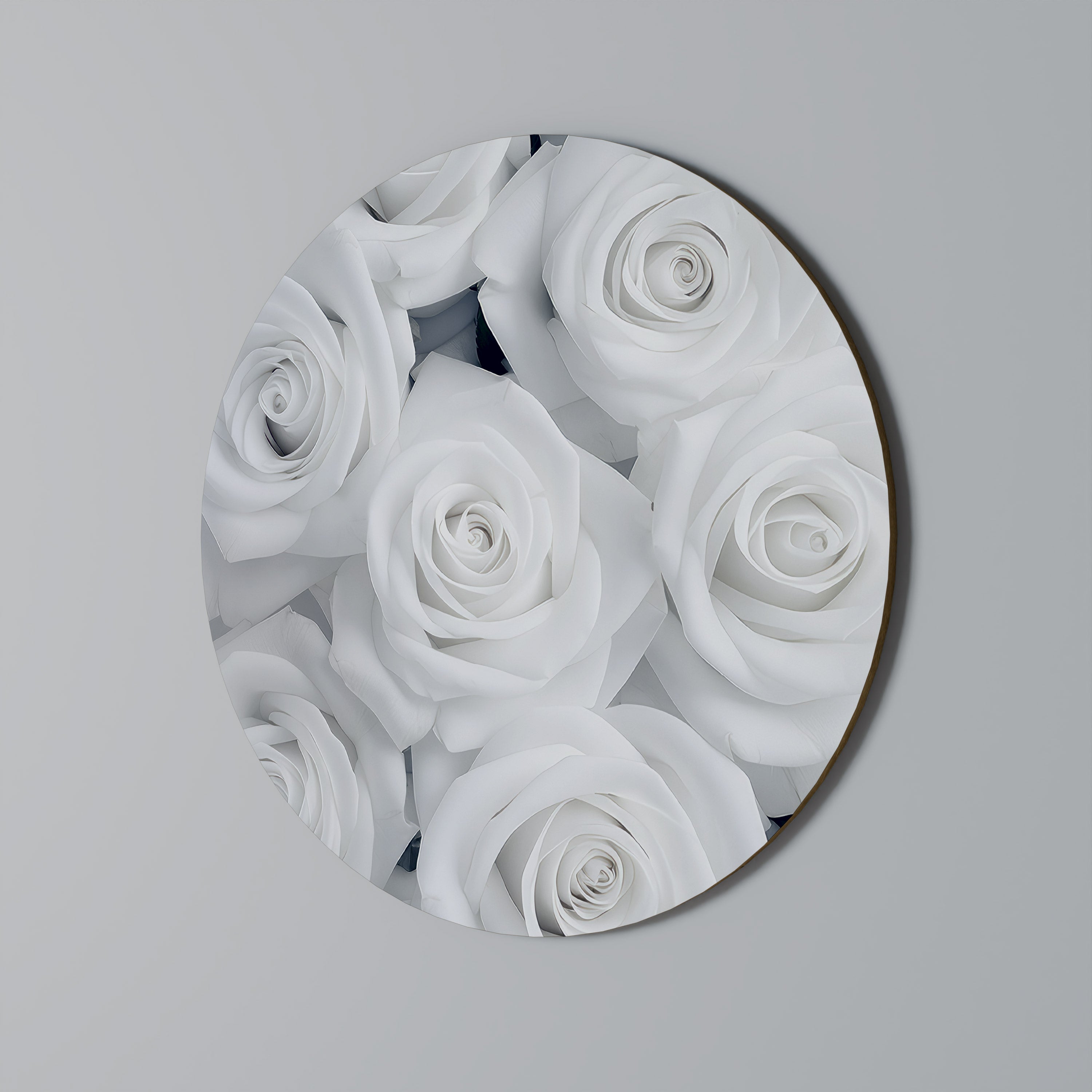 ELEGANZ IN WEISS Runde Wandkunst