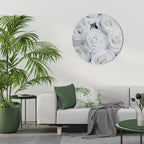 ELEGANCE IN WHITE Runde Wanddekoration Ø 69 cm