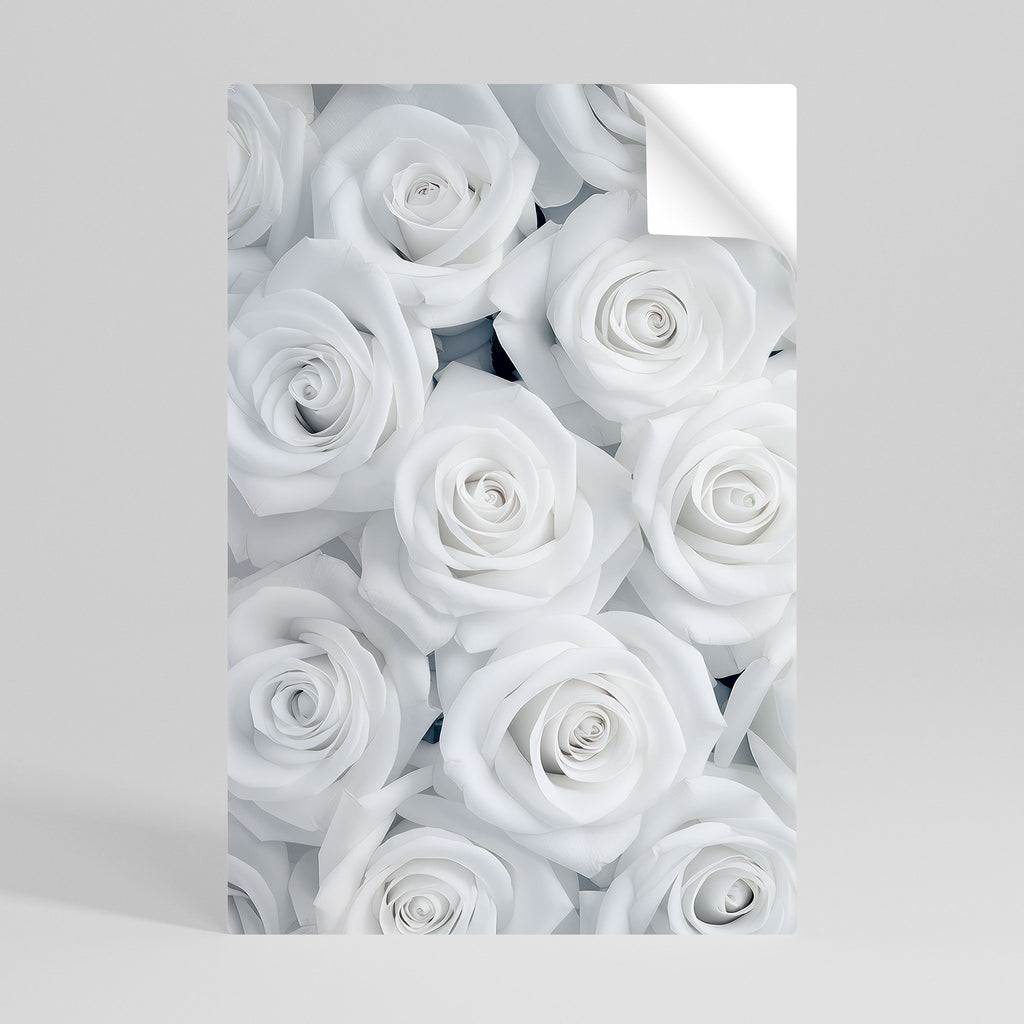 ELEGANCE IN WHITE Vertikales Poster zum Abziehen und Aufkleben