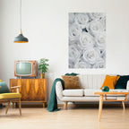 ELEGANCE IN WHITE Selbstklebendes Poster - Hochformat