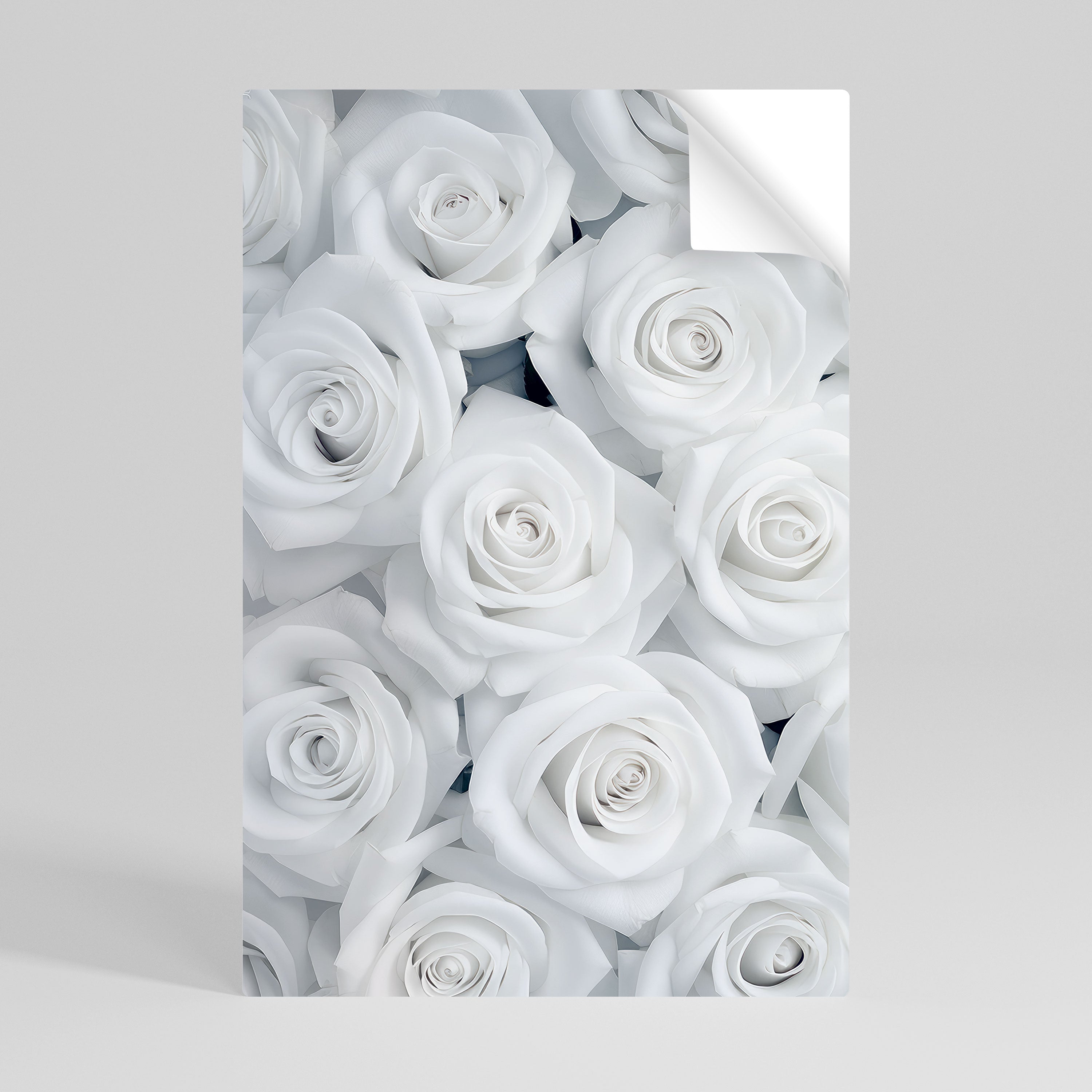 ELEGANCE IN WHITE Vertikales Poster zum Abziehen und Aufkleben