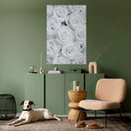 ELEGANCE IN WHITE Selbstklebendes Poster - Hochformat