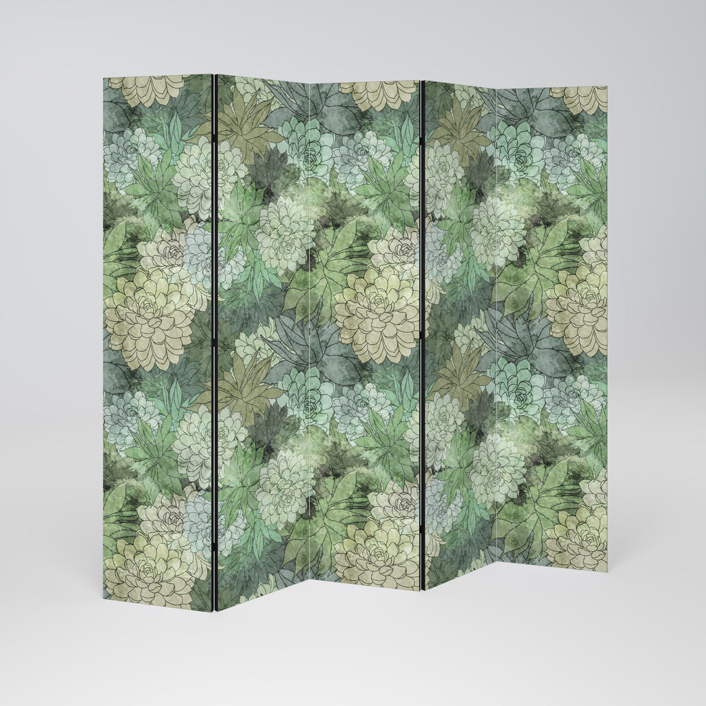 SUCCULENT CLUSTER 5-Panel Room Divider