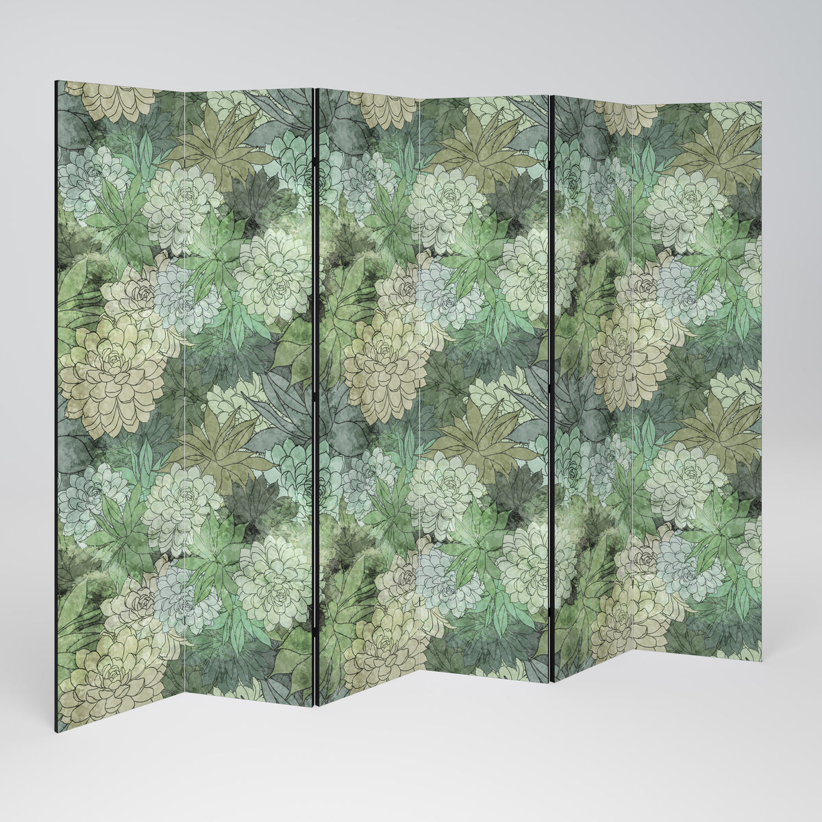 SUCCULENT CLUSTER 6-teiliger Paravent